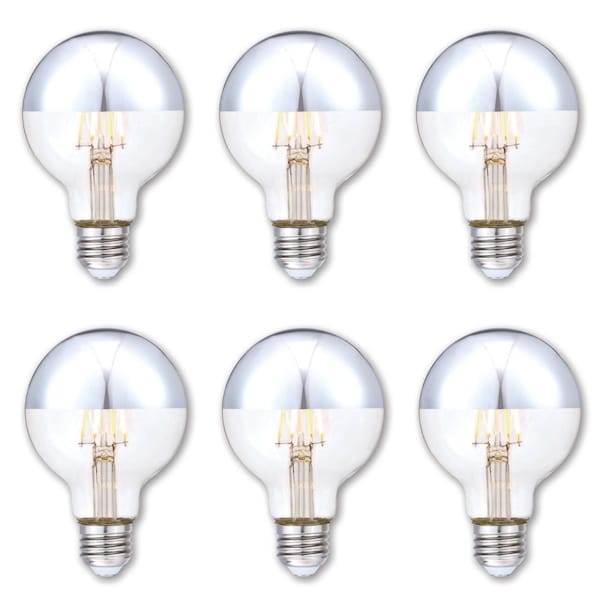 Westinghouse Bulb LED Dimmable 4.5W 120V G25 Glassobe FilaMount 2700K Clear/Chrm E26 Med Bs, 6PK 5169120 - main